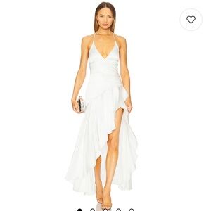 Bardot Sorella Halter Dress in Orchid White